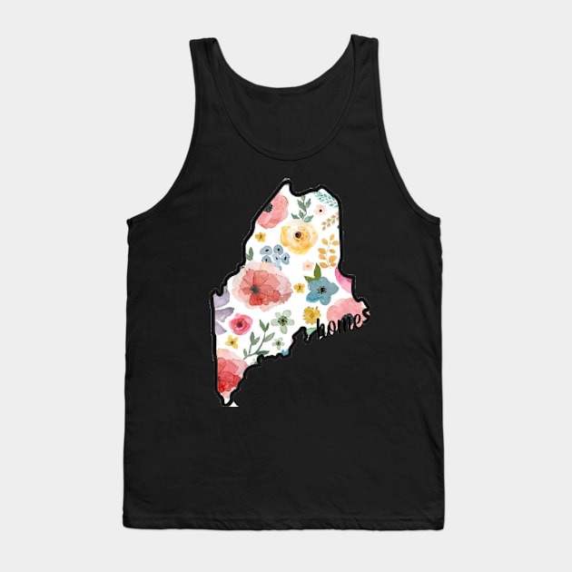 Floral Maine Tank Top by mansinone3